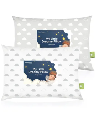 2pk Toddler Pillow, Soft Organic Cotton Pillows for Sleeping, 13X18 Kids Pillow