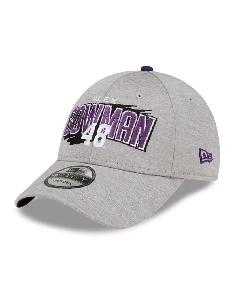 Men's New Era Gray Alex Bowman Name Splash 9FORTY Snapback Adjustable Hat