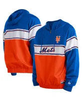 Men's New Era Royal York Mets Ripstop Raglan Quarter-Zip Hoodie