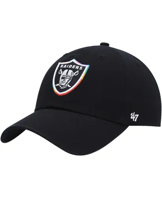 Men's '47 Brand Black Las Vegas Raiders Team Pride Clean Up Adjustable Hat