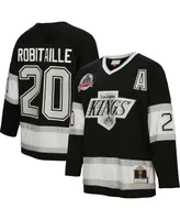 Men's Mitchell & Ness Luc Robitaille Black Los Angeles Kings 1992 Blue Line Player Jersey