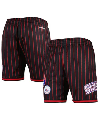 Men's Mitchell & Ness Black Philadelphia 76ers City Collection Heritage Mesh Shorts