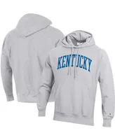 Men's Champion Heathered Gray Kentucky Wildcats Team Arch Reverse Weave Pullover Hoodie