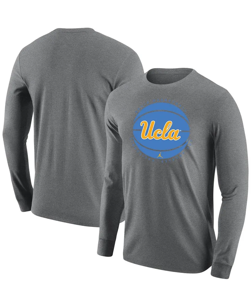 Men's Jordan Gray Ucla Bruins Basketball Long Sleeve T-shirt