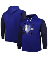 Men's Fanatics Blue, Navy Dallas Mavericks Big and Tall Bold Attack Pullover Hoodie