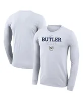 Men's and Women's Nike White Butler Bulldogs 2023 On Court Bench Long Sleeve T-shirt