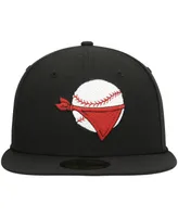 Men's New Era Black Quad Cities River Bandits Authentic Collection Road 59FIFTY Fitted Hat