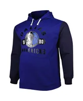 Men's Fanatics Blue, Navy Dallas Mavericks Big and Tall Bold Attack Pullover Hoodie