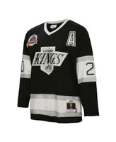 Men's Mitchell & Ness Luc Robitaille Black Los Angeles Kings 1992 Blue Line Player Jersey