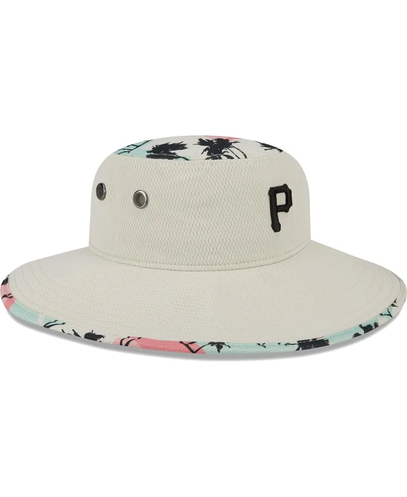 Men's New Era Natural Pittsburgh Pirates Retro Beachin' Bucket Hat