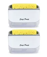 Cheer Collection 2 Pack Soap Dispensing Sponge Holder
