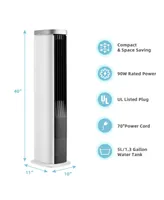 3-In-1 Portable Evaporative Air Cooler 40'' Bladeless Cooling Tower Fan w/Timer