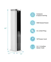 Costway 3-In-1 Portable Evaporative Air Cooler 40'' Bladeless Cooling Tower Fan w/Timer