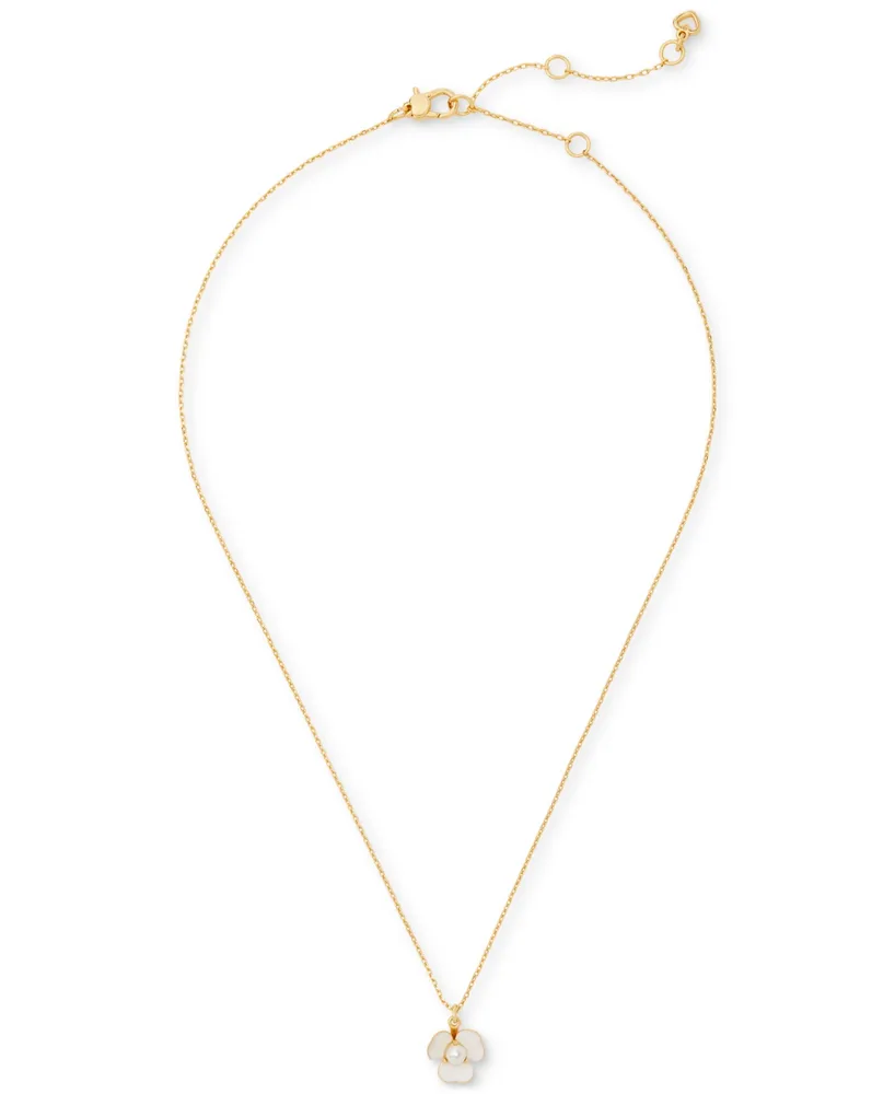 Kate Spade New York Gold-Tone Crystal Bouquet Toss Mini Pendant Necklace