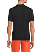 Lands' End Men's Short Sleeve Upf 50 Swim Tee Rash Guard