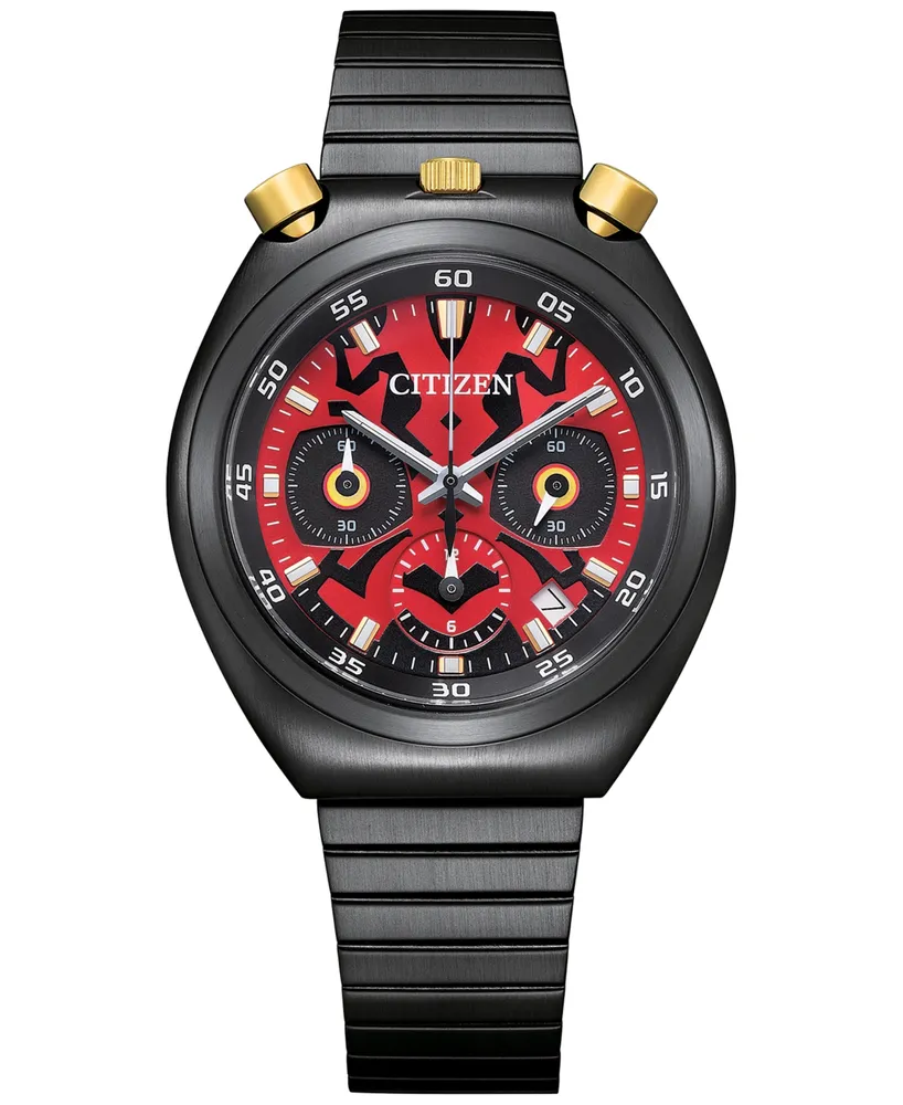 Citizen Men's Chronograph Star Wars Darth Maul Black-Tone Stainless Steel Bracelet Watch 38mm