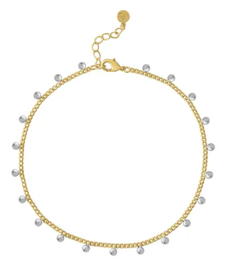 And Now This Silver Plated and 18K Gold Plated Ball Anklet