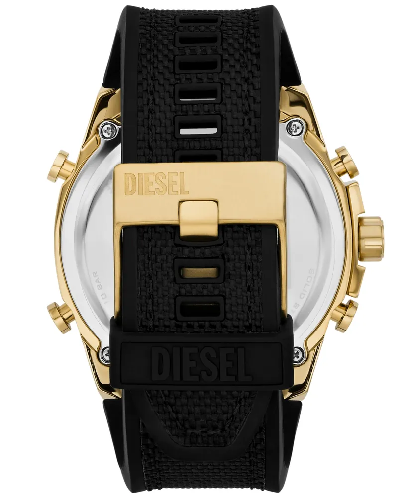 Diesel Men's Mega Chief Analog-Digital Gold-Tone Stainless Steel Watch 51mm