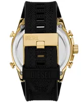 Diesel Men's Mega Chief Analog-Digital Gold-Tone Stainless Steel Watch 51mm