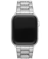 Diesel Men's Silver-Tone Stainless Steel Band For Apple Watch 42/44/45/49mm