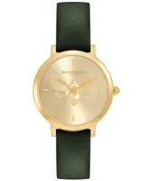 Olivia Burton Women's Ultra Slim Bee Green Leather Watch 28mm