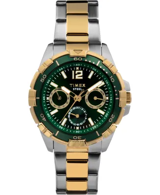 Timex Men's Quartz Analog Premium Dress Stainless Steel Two-Tone Watch 44mm - Two
