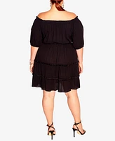 City Chic Plus Fiesta Fringe Dress