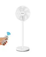 Costway 16'' Oscillating Pedestal Fan 3-Speed Adjustable Height w/ Remote Control