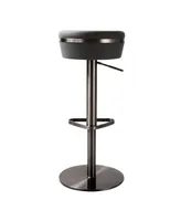 Tov Furniture Astro Woven Leather Adjustable Stool