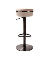 Tov Furniture Astro Woven Leather Adjustable Stool