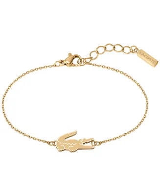 Lacoste Carnation Gold Tone Crocodile Bracelet