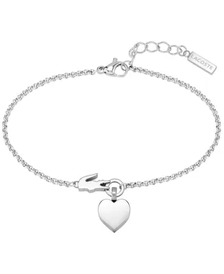 Lacoste Stainless Steel Crocodile Heart Bracelet