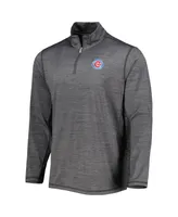 Men's Tommy Bahama Charcoal Chicago Cubs Delray IslandZone Half-Zip Top