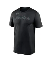 Men's Nike Black Miami Marlins New Legend Wordmark T-shirt