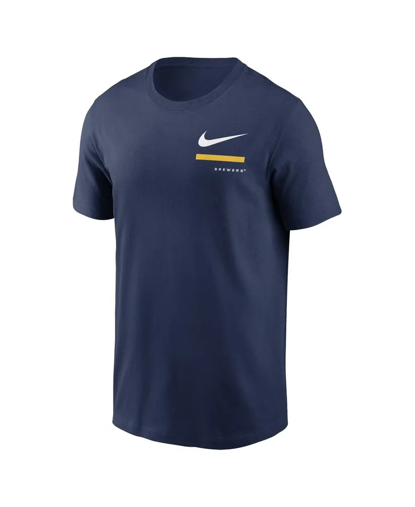 Men's Nike Navy Milwaukee Brewers Over the Shoulder T-shirt