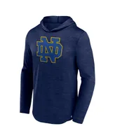 Men's Fanatics Heather Navy Notre Dame Fighting Irish Transitional Hoodie T-shirt