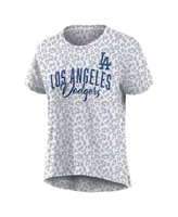 Women's Fanatics White Los Angeles Dodgers Bat T-shirt