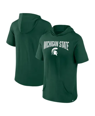 Men's Fanatics Green Michigan State Spartans Outline Lower Arch Hoodie T-shirt