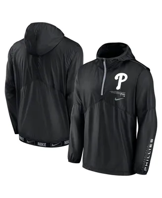 Men's Nike Black Philadelphia Phillies Night Game Half-Zip Hoodie