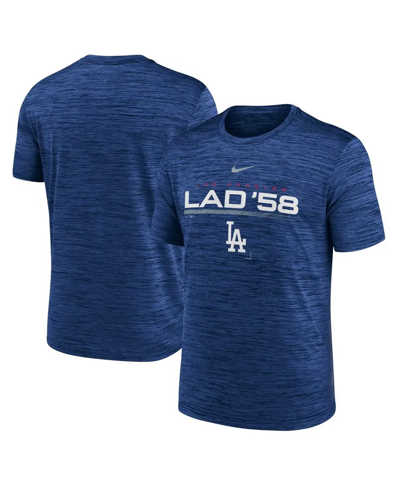 Men's Nike Royal Los Angeles Dodgers Wordmark Velocity Performance T-shirt