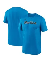 Men's Nike Light Blue Miami Marlins New Legend Wordmark T-shirt