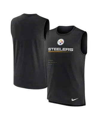 Men's Nike Black Pittsburgh Steelers Muscle Trainer Tank Top