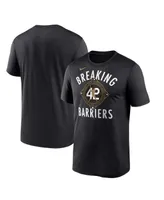 Men's Nike Jackie Robinson Black Brooklyn Dodgers Cooperstown Collection Breaking Barriers Performance T-shirt