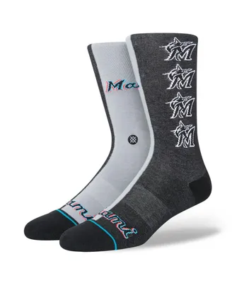 Men's Stance Miami Marlins Split Crew Socks