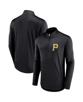 Men's Fanatics Black Pittsburgh Pirates Tough Minded Quarter-Zip Jacket