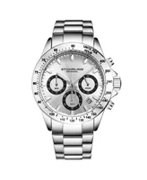 Stuhrling Men's Monaco Silver-tone Stainless Steel , Silver-Tone Dial , 42mm Round Watch