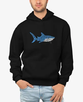 La Pop Art Men's Word Daddy Shark Hooded Sweatshirt