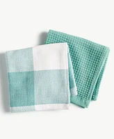 Jackson Plaid Waffle Weave Dishcloth, Set of 6