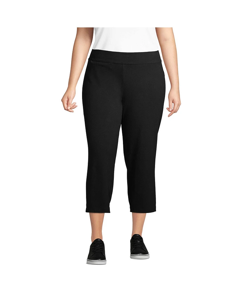 Lands' End Plus Starfish Mid Rise Crop Pants