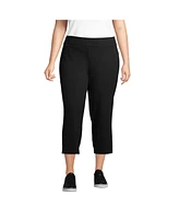 Lands' End Plus Starfish Mid Rise Pull On Crop Pants